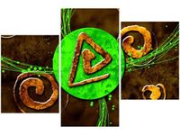 60 90CM OBRAZ 3 ELEM TRÓJKĄTNA MOC ŚCIENNY DRUK PŁÓTNO