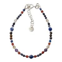 Bransoletka znak zodiaku panna - mix kamieni i srebro