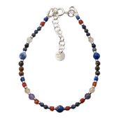 Bransoletka znak zodiaku panna - mix kamieni i srebro