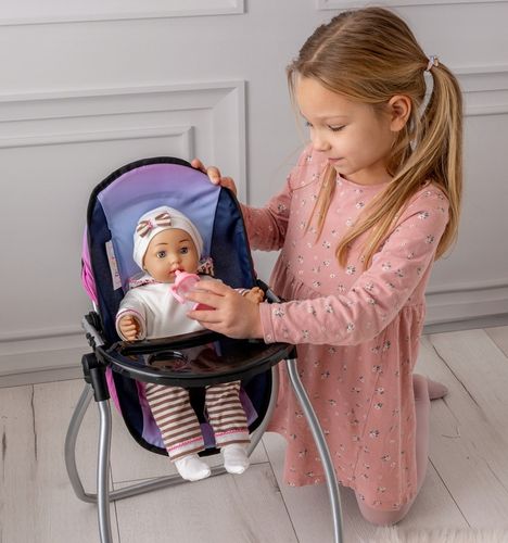Wózek dla lalek 3w1 ŁÓŻECZKO KRZESEŁKO POŚCIEL TORBA PRZEWIJAK ZESTAW XXL na Arena.pl