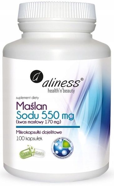 Aliness maślan sodu 550 mg kwas masłowy 170 mg 100 zdjęcie 1
