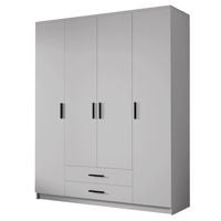 Szafa ADA I 160 cm - pojemna garderoba - BIAŁY+CZARNY