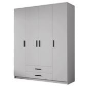 Szafa ADA I 160 cm - pojemna garderoba - BIAŁY+CZARNY