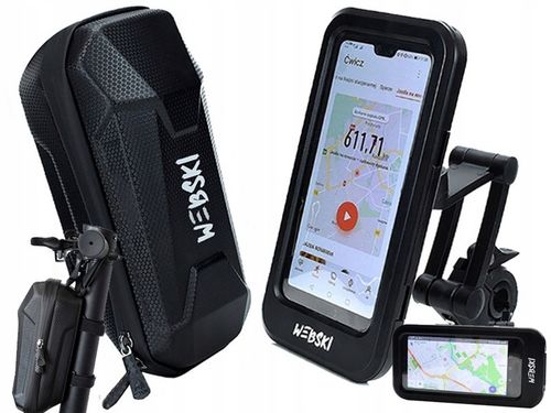 WODOSZCZELNY UCHWYT DO NAWIAGACJI TELEFONU I SAKWA DO KIEROWNICY HULAJNOGI na Arena.pl