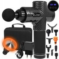 PISTOLET DO MASAŻU MASSAGE GUN MASAŻER + GŁOWICA ROZGRZEWAJĄCA PODGRZEWANA