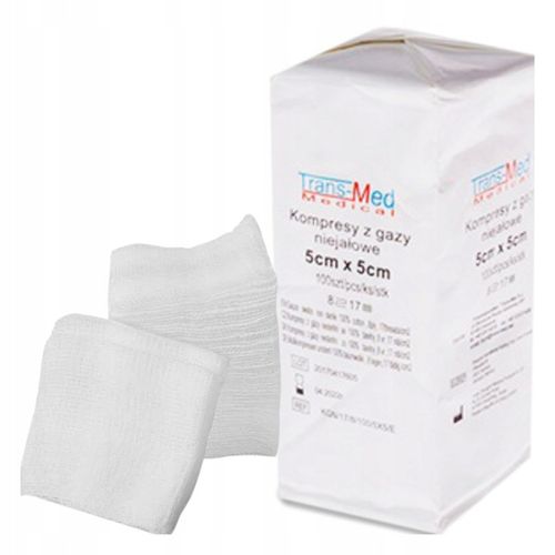 Kompresy gazowe niejałowe 17N8W 5 x 5 a100SZT x 100 opakowań na Arena.pl