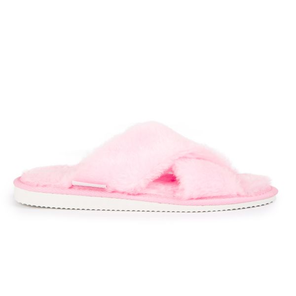 Kapcie damskie ciepłe puchate różowe pantofle domowe z futerkiem 39 zdjęcie 5