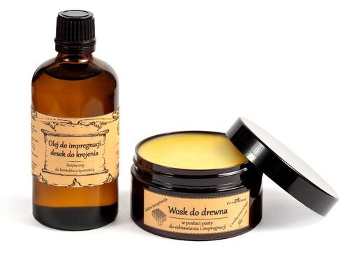 Wosk z olejem do drewna naturalny, kompleksowy zestaw do konserwacji na Arena.pl