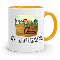 Dla Drwala Rębacza Kubek Żółty Prezent Na Urodziny Z Nadrukiem Ze Zdjęciem