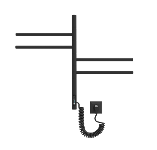 ELNA Grzejnik łazienkowy elektryczny Vertical 4 ruchome ramiona Czarny mat na Arena.pl