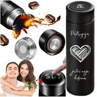 Prezent Na Walentynki Kubek Termiczny z Czujnikiem Temperatury z Grawerem