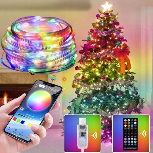 Lampki Świąteczne 200 LEDowe Inteligentne Bluetooth Świecą w RYTM Muzyki na Arena.pl