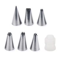 6x Tylki Cukiernicze Stalowa Końcówka do Dekoracji Dekorator + Adapter