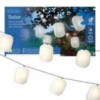 Girlanda świetlna Lampiony lampki solarne ogrodowe białe ciepły biały 45m