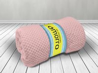 Koc żakardowy Amorro 200x220 Darymex jasno różowy