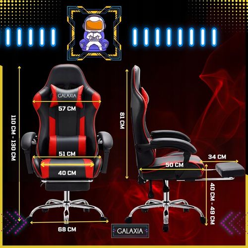 FOTEL GAMINGOWY BIUROWY Obrotowy Z Podnóżkiem Kubełkowy Krzesło Gamingowe na Arena.pl