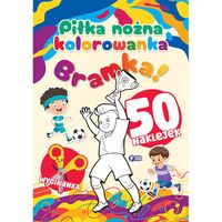 kolorowanka. piłka nożna + 50 naklejek malowanka dla dzieci