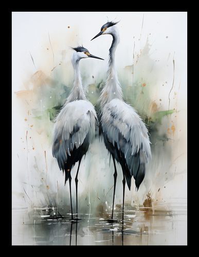 Plakat 15x20cm Tańczące Czaple na Arena.pl