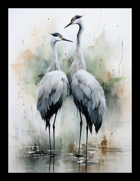 Plakat 15x20cm Tańczące Czaple zdjęcie 2