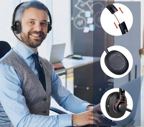 Weatwo Słuchawki Bluetooth z Podwójnym Mikrofonem CVC8.0 do Telefonów i PC na Arena.pl