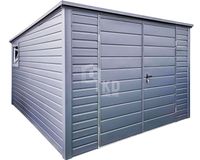 Schowek Domek ogrodowy 3x4m Brama dwuskrzydłowa okno antracyt dach  TKD276