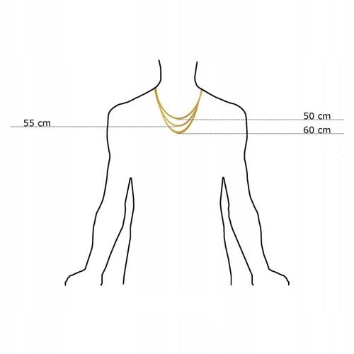 ZŁOTY ŁAŃCUSZEK MĘSKI PANCERKA+KRZYŻYK 18K 55CM PREZENT DLA NIEGO + GRATISY na Arena.pl