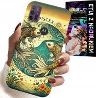 ETUI DO MOTOROLA MOTO G10 POWER - ZNAK ZODIAKU, RYBA ASTRONOMIA + FOLIA