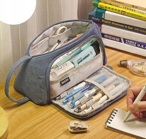 Duży Piórnik 3W1 Rozkładany Kosmetyczka Saszetka na Arena.pl