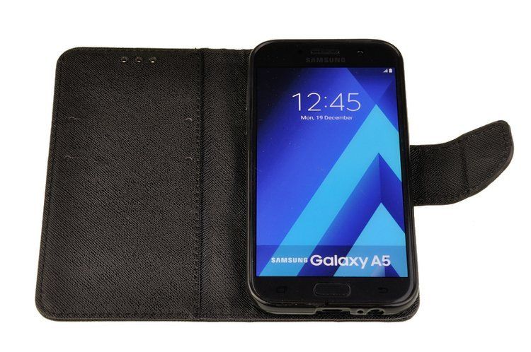Etui portfel Fancy Case do Samsung Galaxy A5 2017 czarny zdjęcie 4