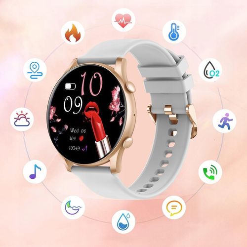 SMARTWATCH ZEGAREK DAMSKI POLSKIE MENU ROZMOWY ZDROWIE SPORT AMOLED 4 PASKI na Arena.pl