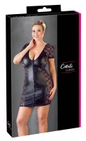 cottelli curves sukienka z zamkiem, koronka, krotki rękaw, xl