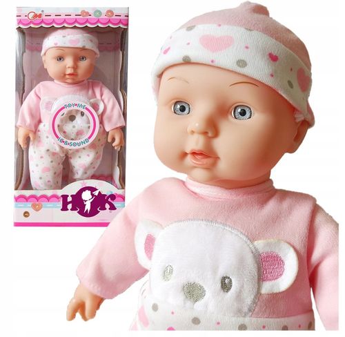 Lalka bobas jak żywa duża miękka interaktywna mówi ubranka pudełko prezent na Arena.pl