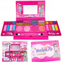 KOSMETYKI MAKEUP KUFEREK GOTOWY PREZENT 5-12 LAT duży ZESTAW 33 EL