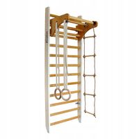 Drabinka Gimnastyczna MEGA zestaw PULL 220x80 drążek hustawka kółka lina