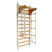 Drabinka Gimnastyczna MEGA zestaw PULL 220x80 drążek hustawka kółka lina