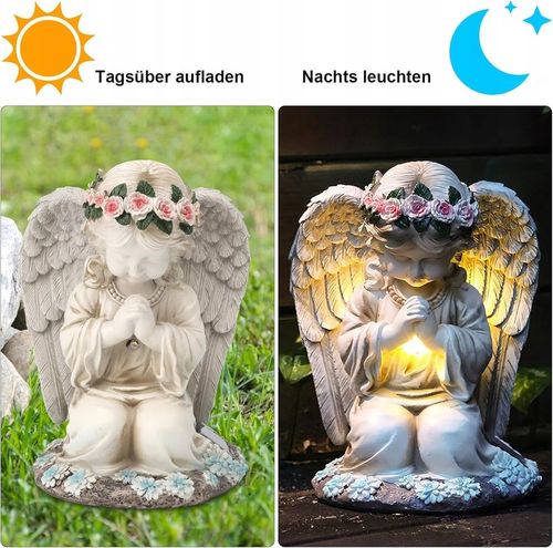 ANIOŁ ANIOŁEK SOLARNY NA GRÓB DO OGRODU TARASU OZDOBA HIT ŚWIĘTO ZMARŁYCH na Arena.pl