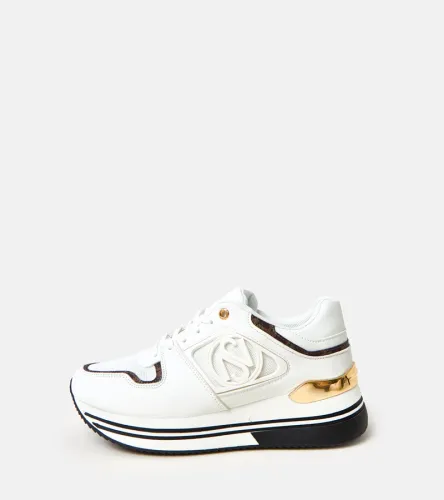 Biało-czarne sneakersy na platformie Matija 41 na Arena.pl