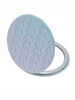 Lusterko kieszonkowe 7 cm podwójne jodełka efekt syrenki niebieski