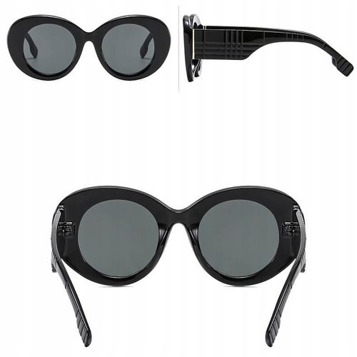 Damskie OKULARY PRZECIWSŁONECZNE Muchy UV400 Czarne + ETUI + ŚCIERKA na Arena.pl