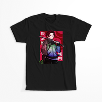 Koszulka Czarna Demon Slayer / Kimetsu no Yaiba / Miecz zabójcy demonów - WYBIERZ KOLOR KOSZULKI I FASON Damska S