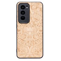 Drewniane Etui Bewood do Oppo Reno 12 Pro 5G KALENDARZ AZTECKI ANIEGRE