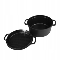 Garnek + Patelnia Grillowa Maestro 2w1 Aluminium