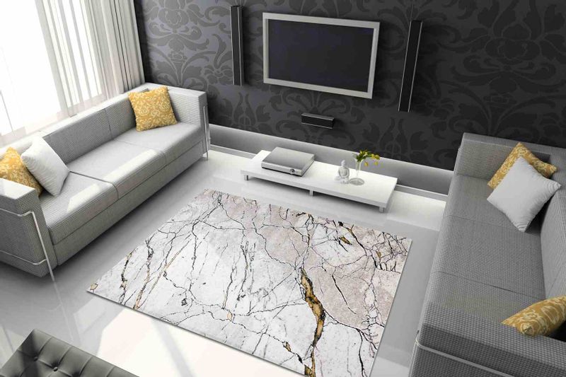 RUG/LU/MOSSE/MARBLE2/CREAM+BEIGE/160x220 zdjęcie 2