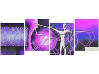 45CM 120CM ZEGAR 4 ELEM BEZKRESNE UCZUCIA FIOLECIE ŚCIENNY