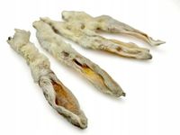 PRZYSMAKI GRYZAK DLA PSA NATURALNE UCHO KRÓLICZE Z FUTREM WŁOSEM 500G