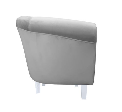 Fotel Milo nogi białe szary MG17 na Arena.pl