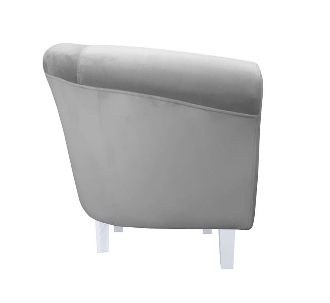 Fotel Milo nogi białe szary MG17 zdjęcie 3