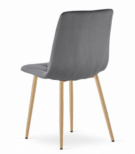 Krzesło LIBRA - ciemny szary aksamit / nogi kolor drewna x 4 na Arena.pl