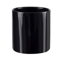 Doniczka osłonka ceramiczna walec 8x8 cm Czarny