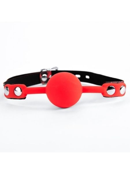 Red Silicone Ball Gag Leopard zdjęcie 1
